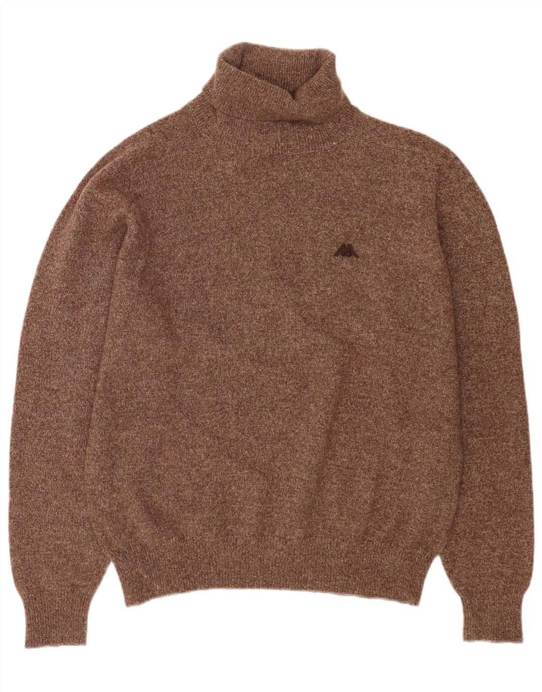 Kappa Hombre Jersey De Cuello Vuelto Jersey De Lana Moteada Marrón Grande