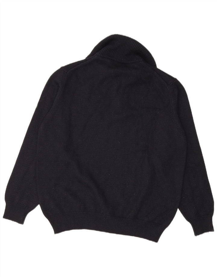 NAVIGARE Jersey para Hombre con Cuello y Cremallera de Lana Merino Azul Marino Mediano