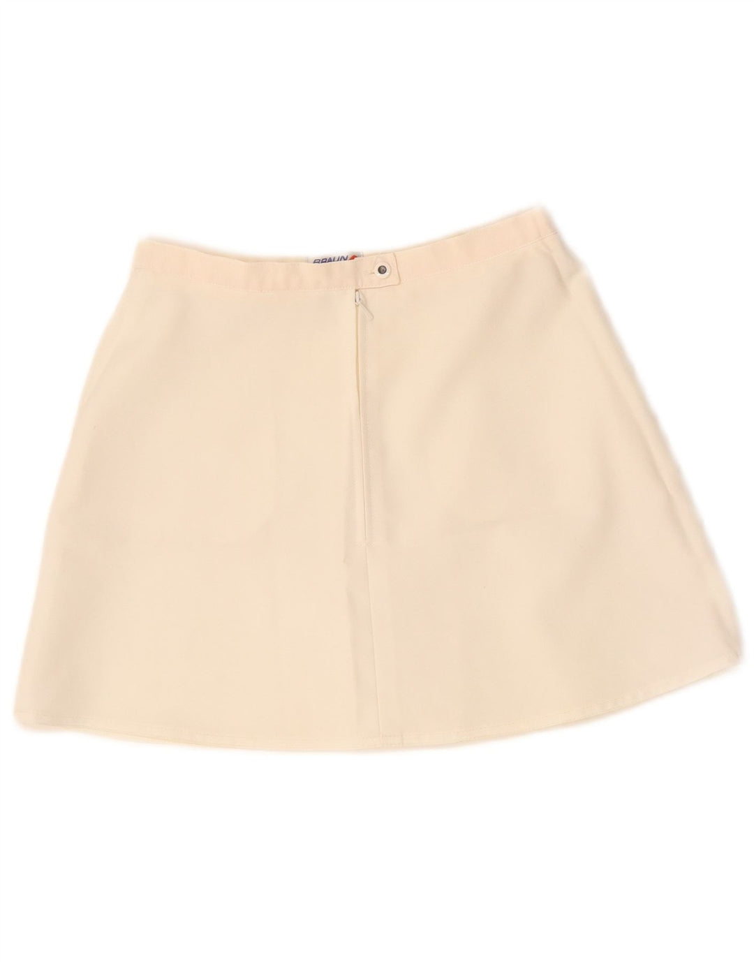 Vintage mujer cintura alta mini falda IT 46 grande W26 blanco