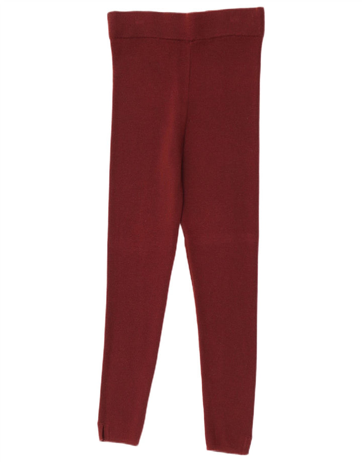 Dolce & Gabbana Leggings De Punto Mujer IT 42 Lana Granate Medio
