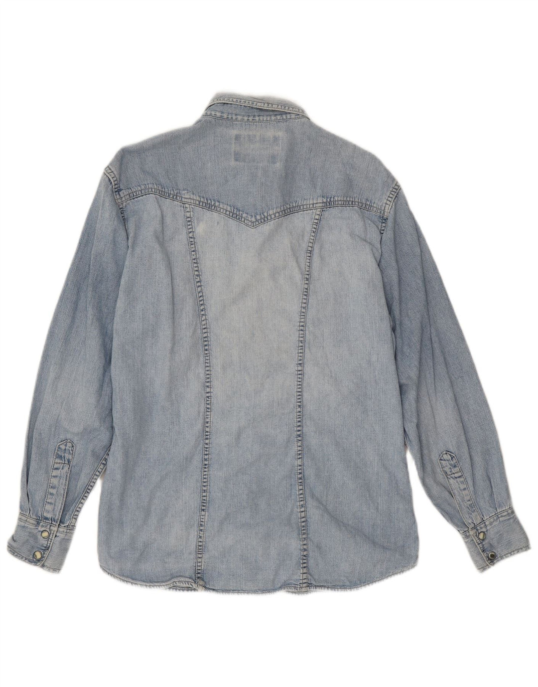 Wrangler Camisa Vaquera Para Mujer UK 44 Grande Azul
