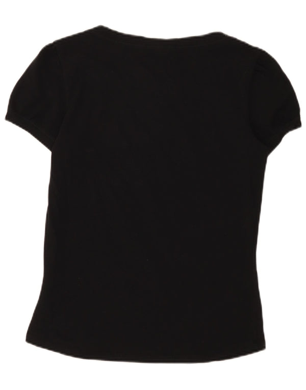 Max & Co. Camiseta gráfica para mujer Top UK 44 Grande Algodón negro