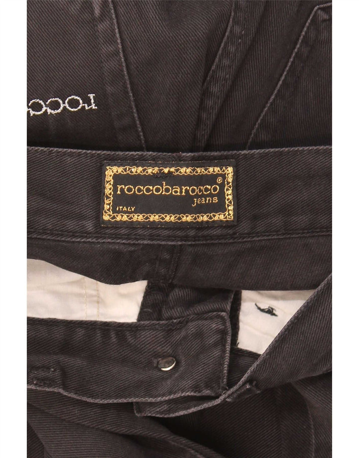 Vaqueros cónicos para mujer Roccobarocco W27 L31 Algodón negro