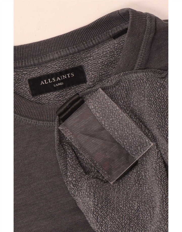 All Saints - Sudadera para hombre, talla grande, algodón gris