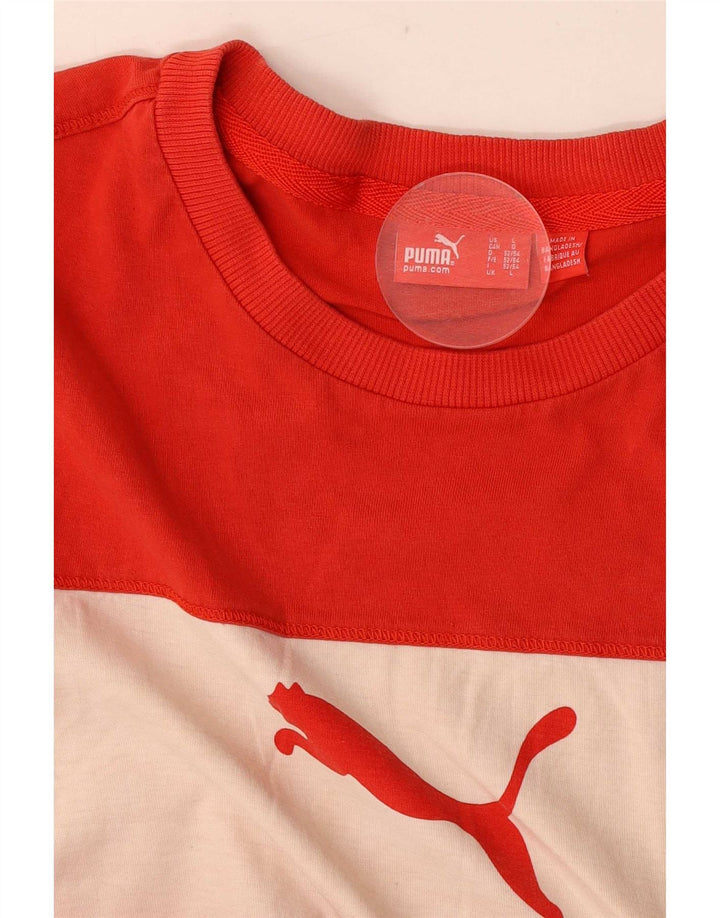 Puma Camiseta sin mangas con gráfico para hombre, talla grande, color rojo