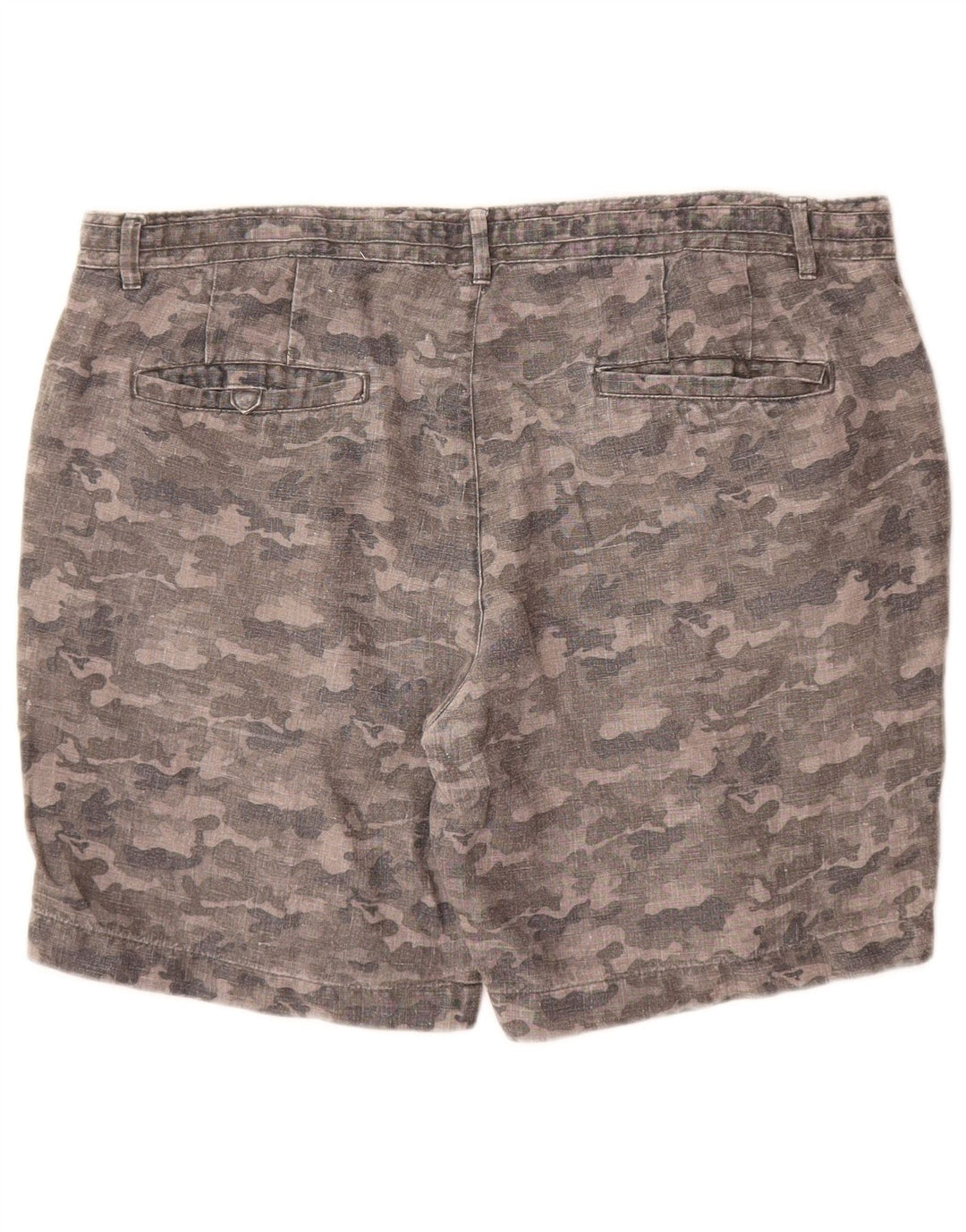 Zara Hombre Shorts Chinos XL W36 Gris Camuflaje