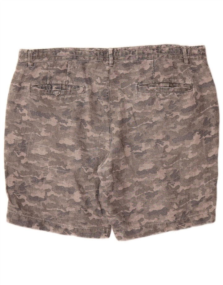 Zara Hombre Shorts Chinos XL W36 Gris Camuflaje