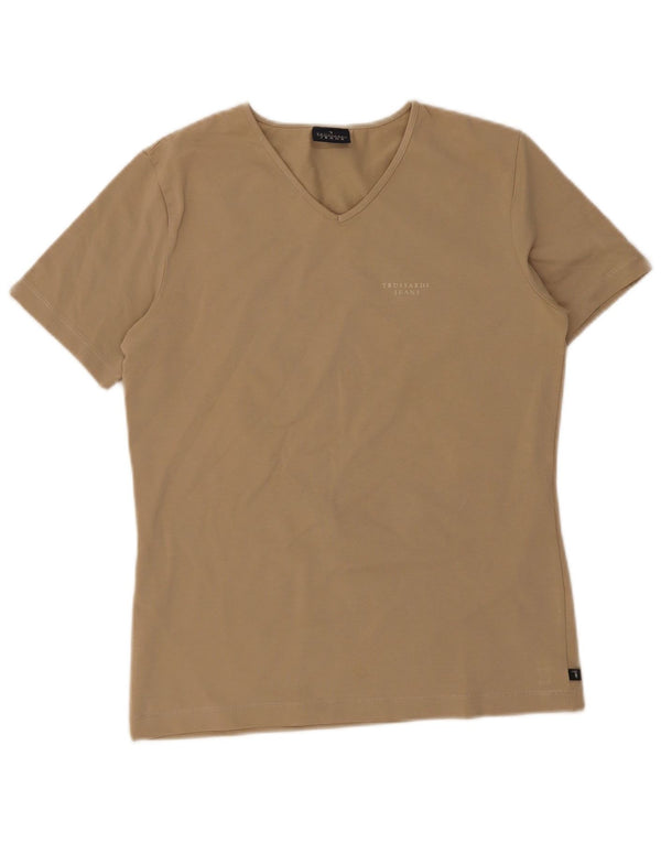 Trussardi Camiseta para mujer Top UK 44 Large Beige
