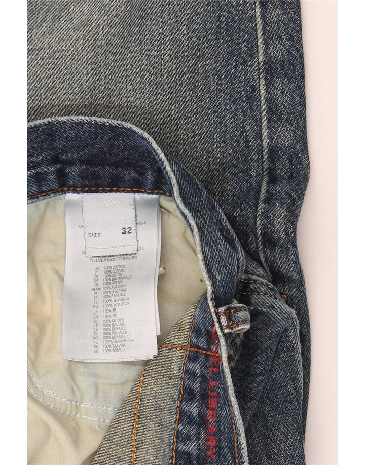 Diesel Vaqueros Rectos Hombre W32 L30 Algodón Azul