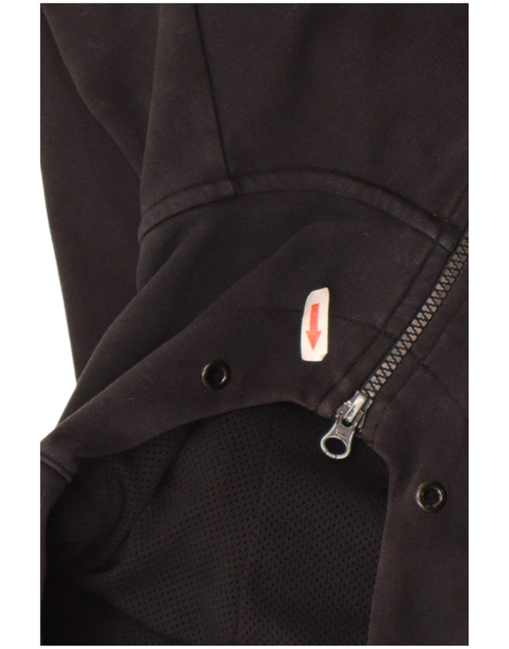 Nike Sudadera con capucha y cremallera gráfica para hombre, color negro mediano