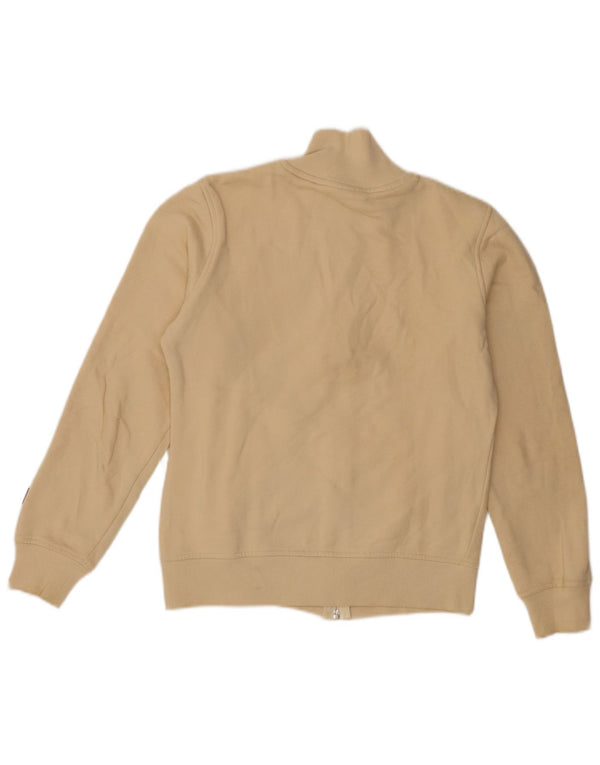Asics Mujer Graphic Chándal Top Chaqueta Reino Unido 10 Pequeño Algodón Beige