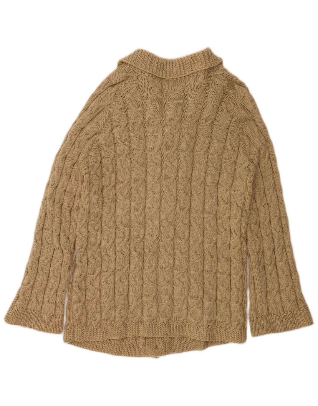 Vintage Hombres Cardigan Suéter XL Beige