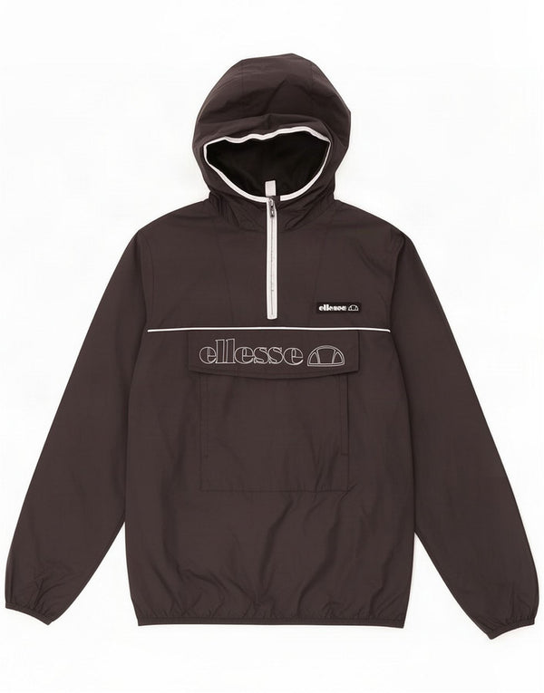Ellesse Boys Graphic Hooded Anorak Jacket 13-14 Years Black Nylon