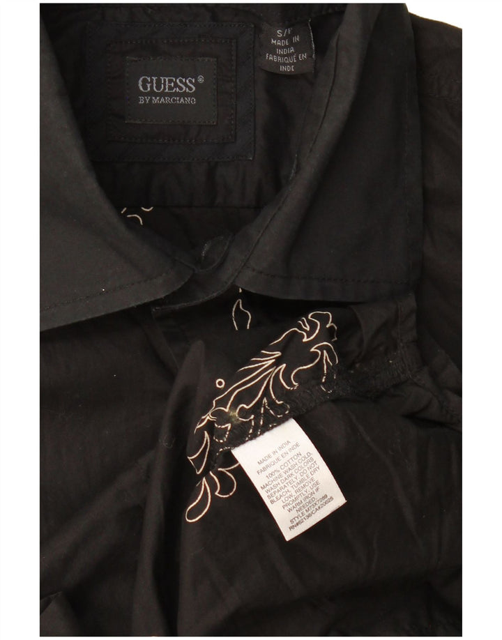 GUESS BY MARCIANO Camisa Hombre Pequeña Algodón Paisley Negro