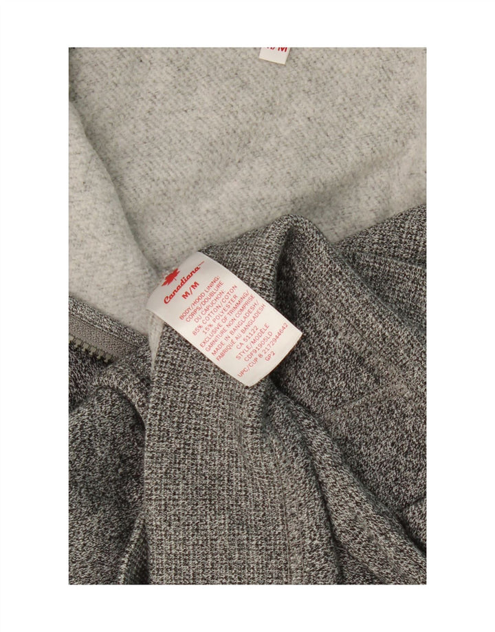 CANADA Womens Graphic Zip Hoodie Sweater UK 14 Medium Grey Cotton Vintage Canada and Second-Hand Canada from Messina Hembry 