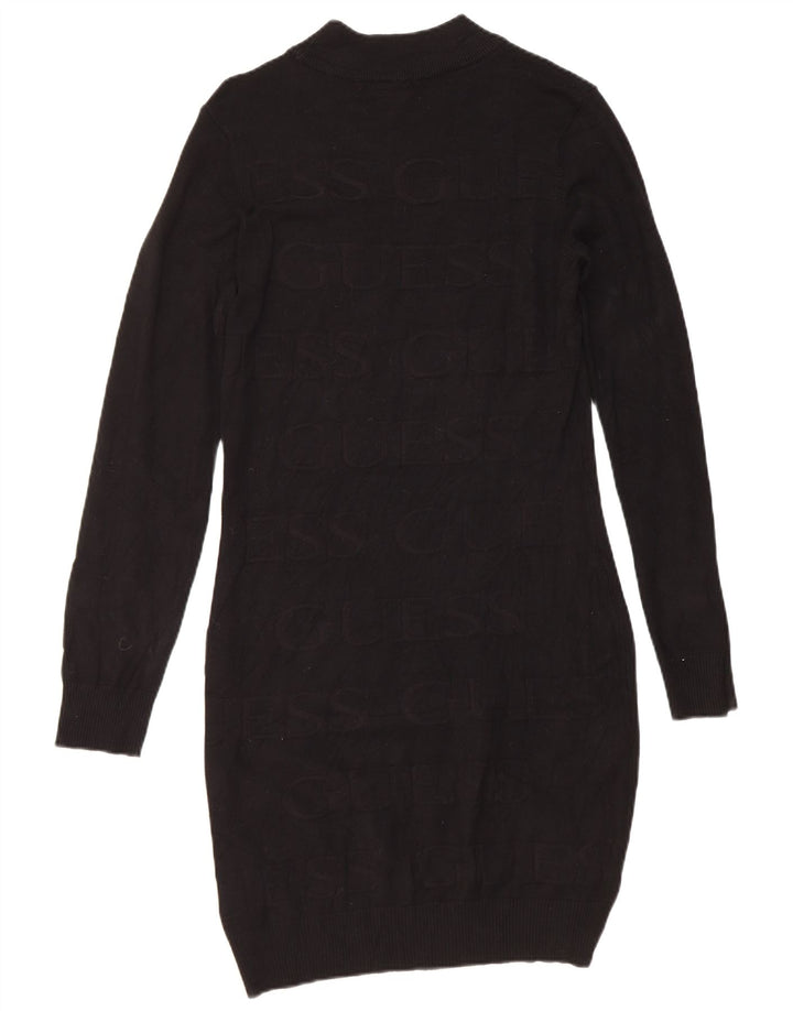 Guess Vestido tipo jersey gráfico para mujer UK 42 Viscosa negra mediana