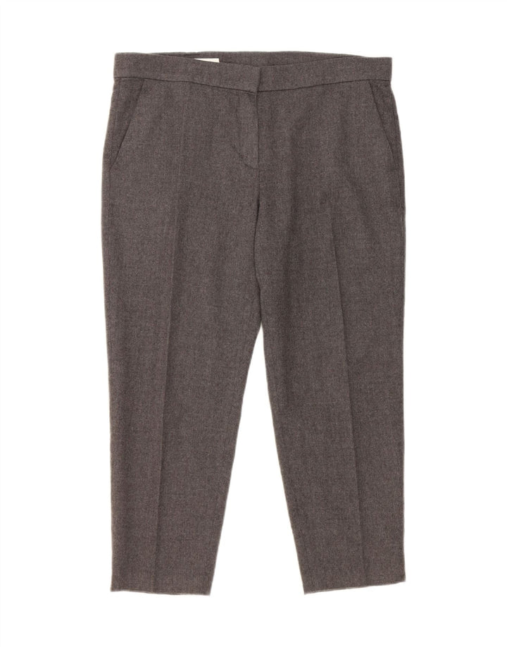 Escada Pantalón Capri para Mujer EU 40 Medium W34 L23 Lana Gris