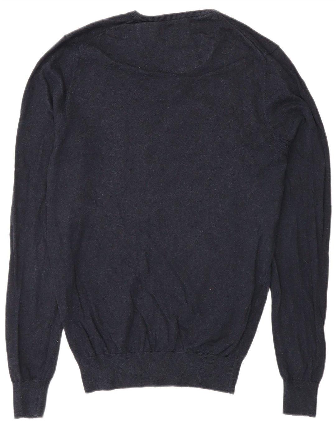 Massimo Dutti Jersey Cuello Pico Hombre Small Azul Marino Algodón