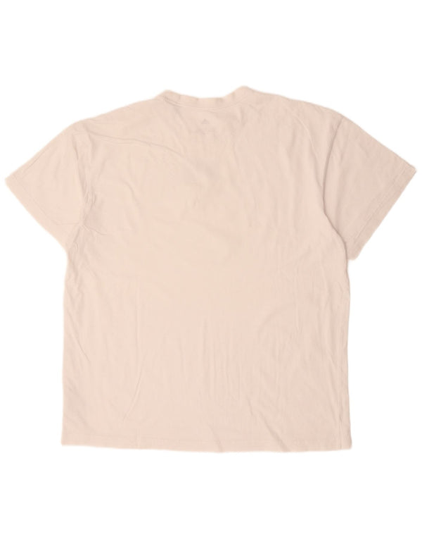 Adidas - Camiseta para hombre, talla grande, algodón blanco