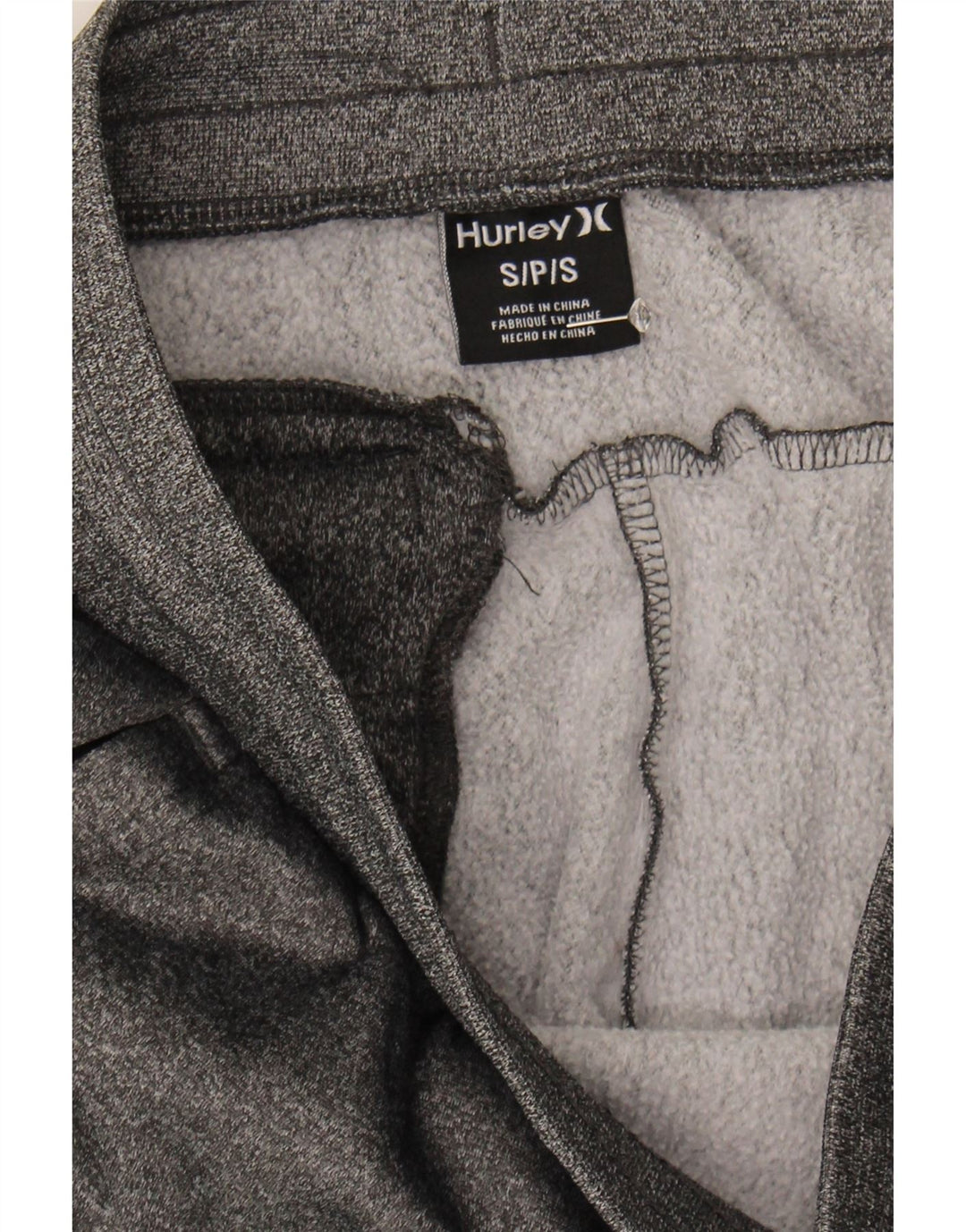 HURLEY Mens Tracksuit Trousers Small  Grey Flecked Polyester Vintage Hurley and Second-Hand Hurley from Messina Hembry 