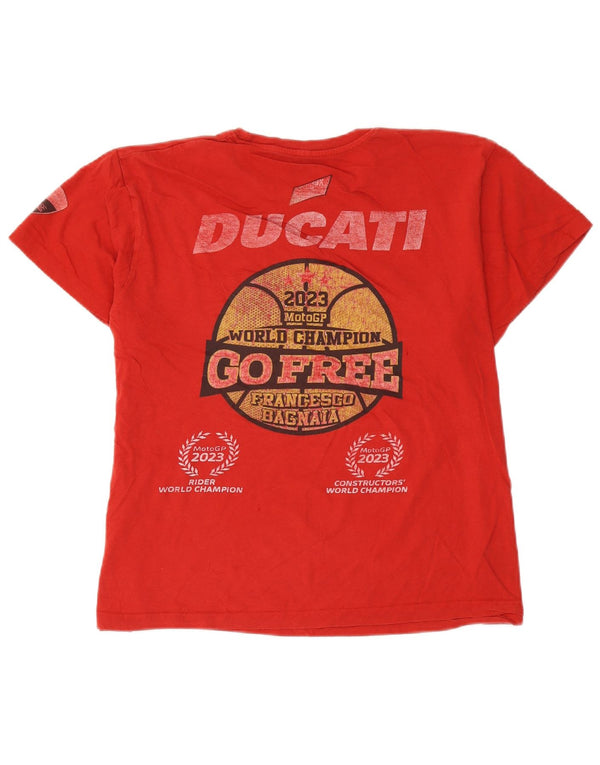 Ducati Camiseta gráfica para mujer Top UK 18 XL Algodón rojo