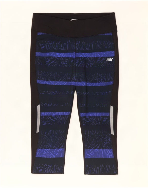New Balance Leggings capri para mujer UK 44 Poliéster a rayas negras grandes