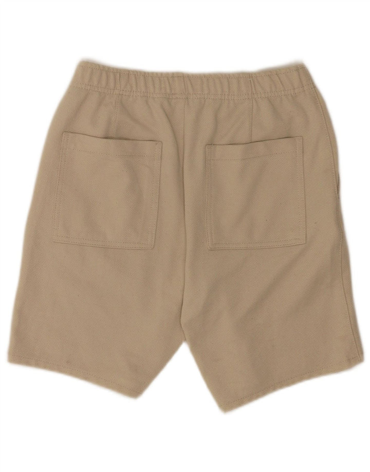 Zara Hombre Pantalones Cortos Casuales Pequeño W27 Poliéster Beige