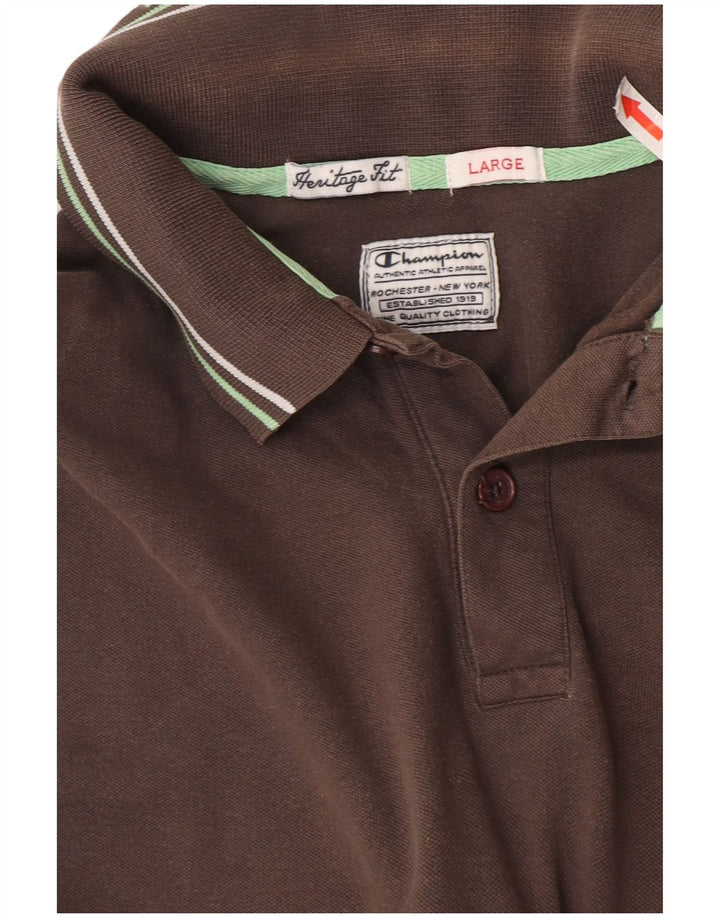 Champion Heritage Fit Polo para Hombre Grande Gris