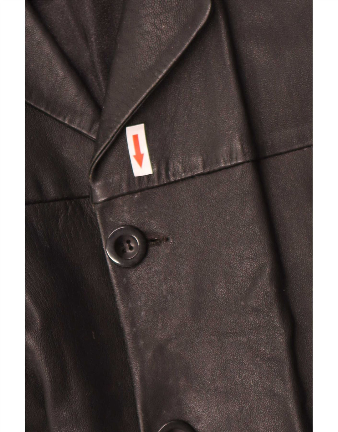 Vintage hombres chaqueta de cuero Reino Unido 40 grande negro