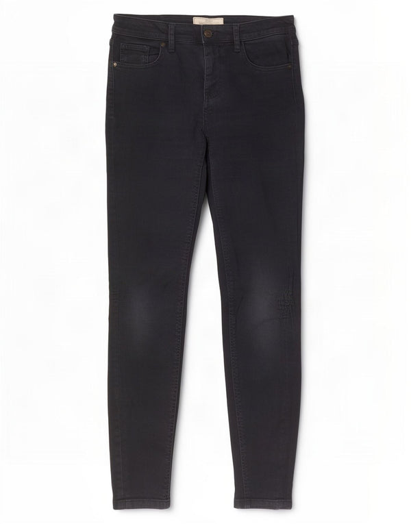 Fat Face Pantalones casuales ajustados para mujer UK 8 Small W26 L28 Azul marino Algodón