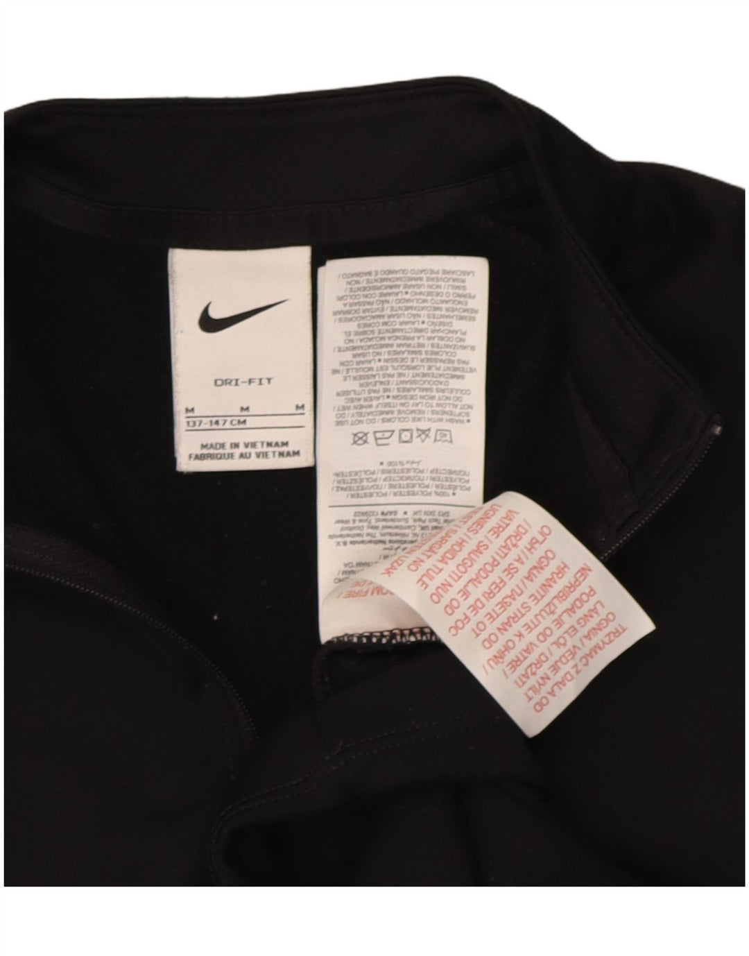 Nike Dri Fit Graphic Pullover Chándal para niños 10-11 años Mediano Negro