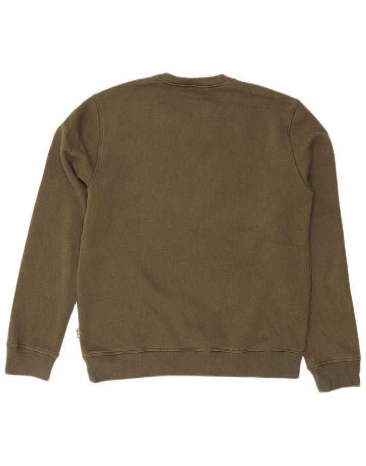 Eddie Bauer Hombre Sudadera Jumper Medium Caqui Algodón