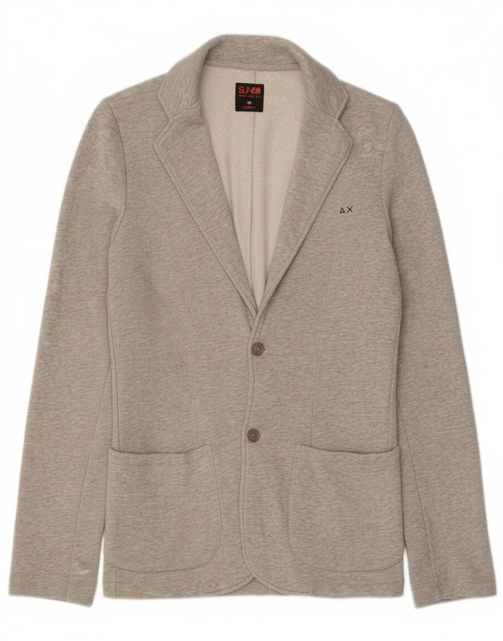 Sun68 Chaqueta tipo blazer de 2 botones para mujer UK 44 Algodón gris medio