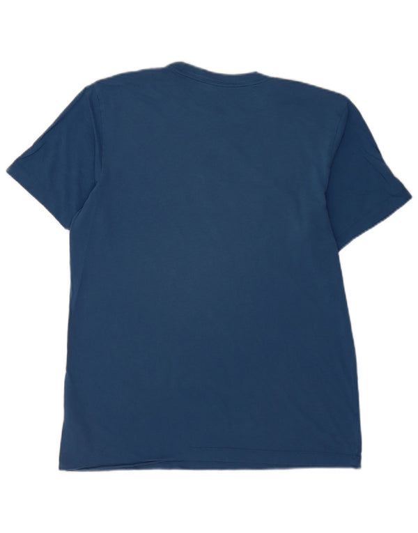 Nike - Camiseta gráfica para hombre, parte superior de algodón azul medio