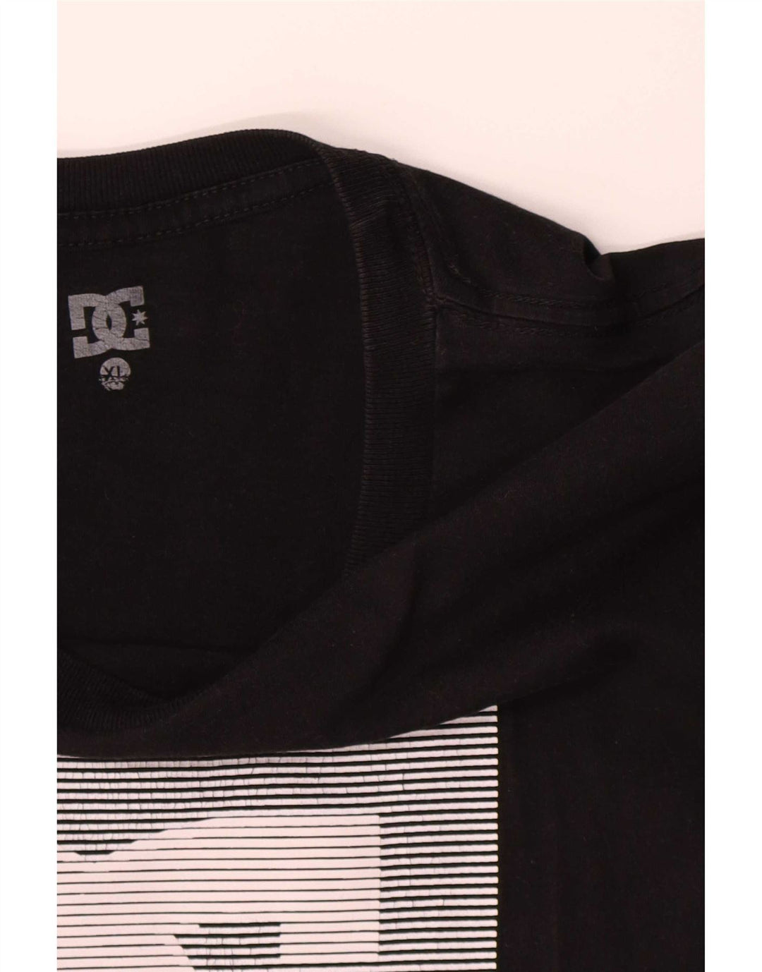 DC Camiseta gráfica para hombre Top XL Algodón negro