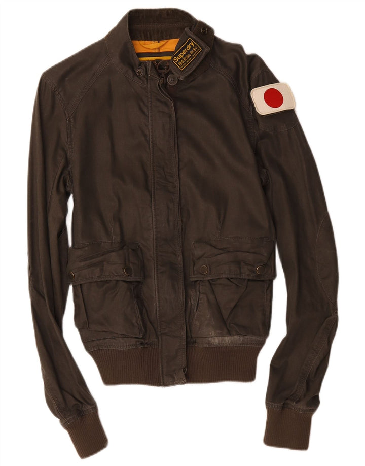 Superdry Chaqueta Bomber para Mujer UK 44 Marrón Medio