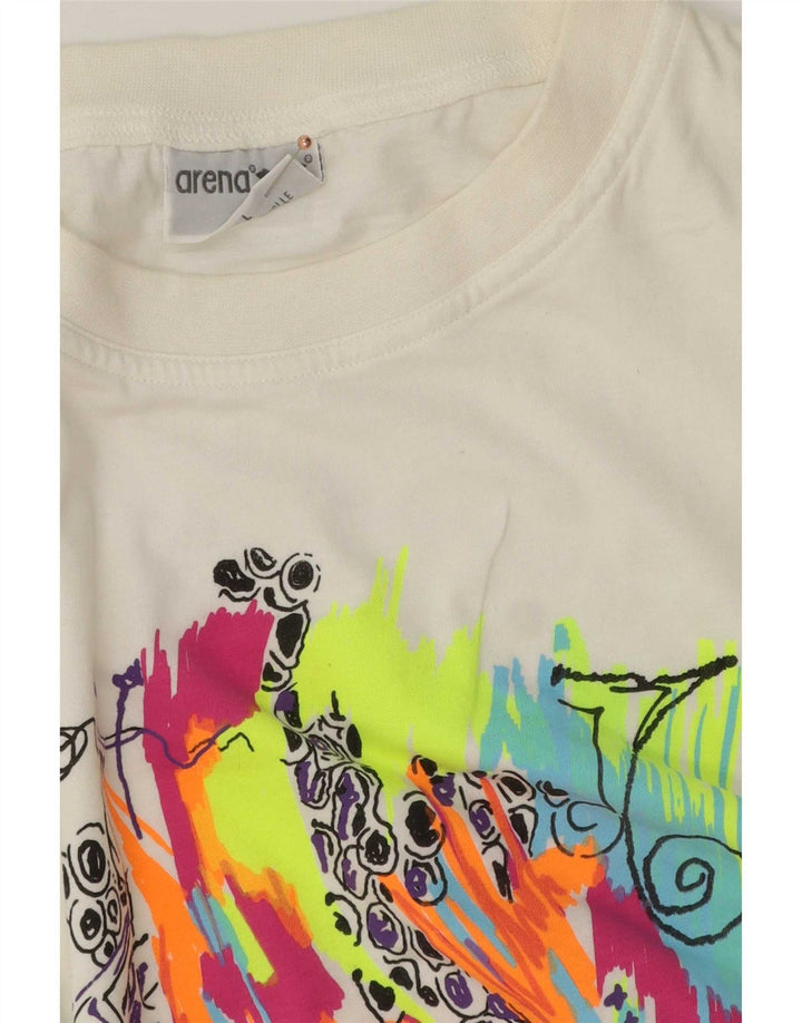 Arena - Camiseta gráfica para hombre, talla grande, algodón blanco