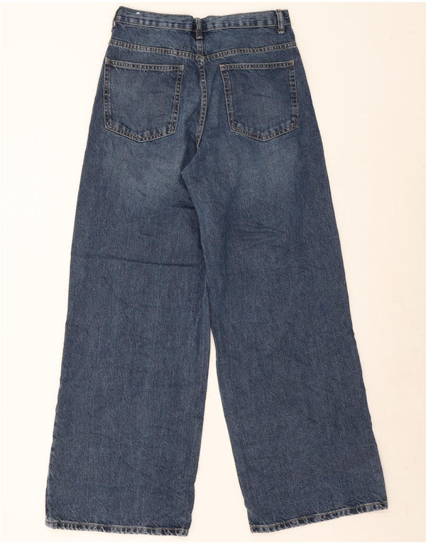 Zara Jeans De Pierna Ancha Para Mujer EU 38 Small W28 L31 Azul