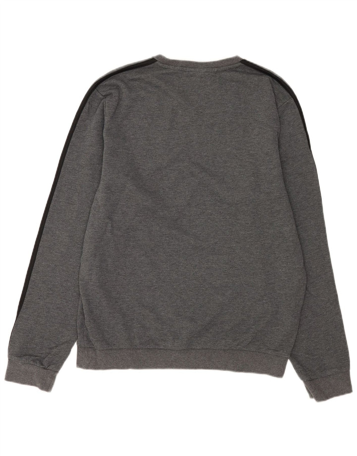 Adidas Hombre Sudadera Jumper Gris Medio Algodón