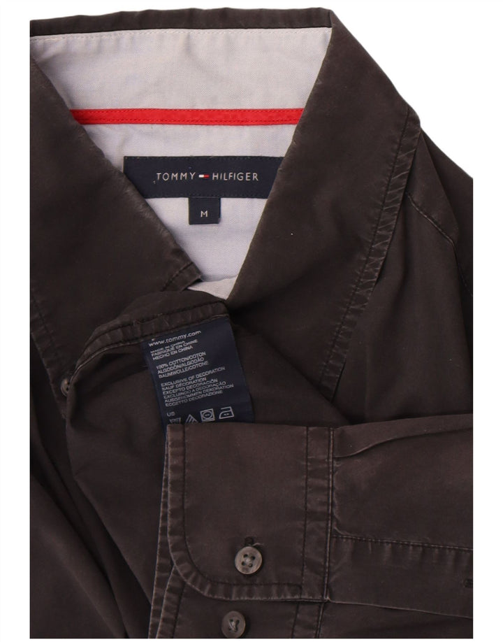 Camisa Tommy Hilfiger Hombre Mediana Algodón Negro
