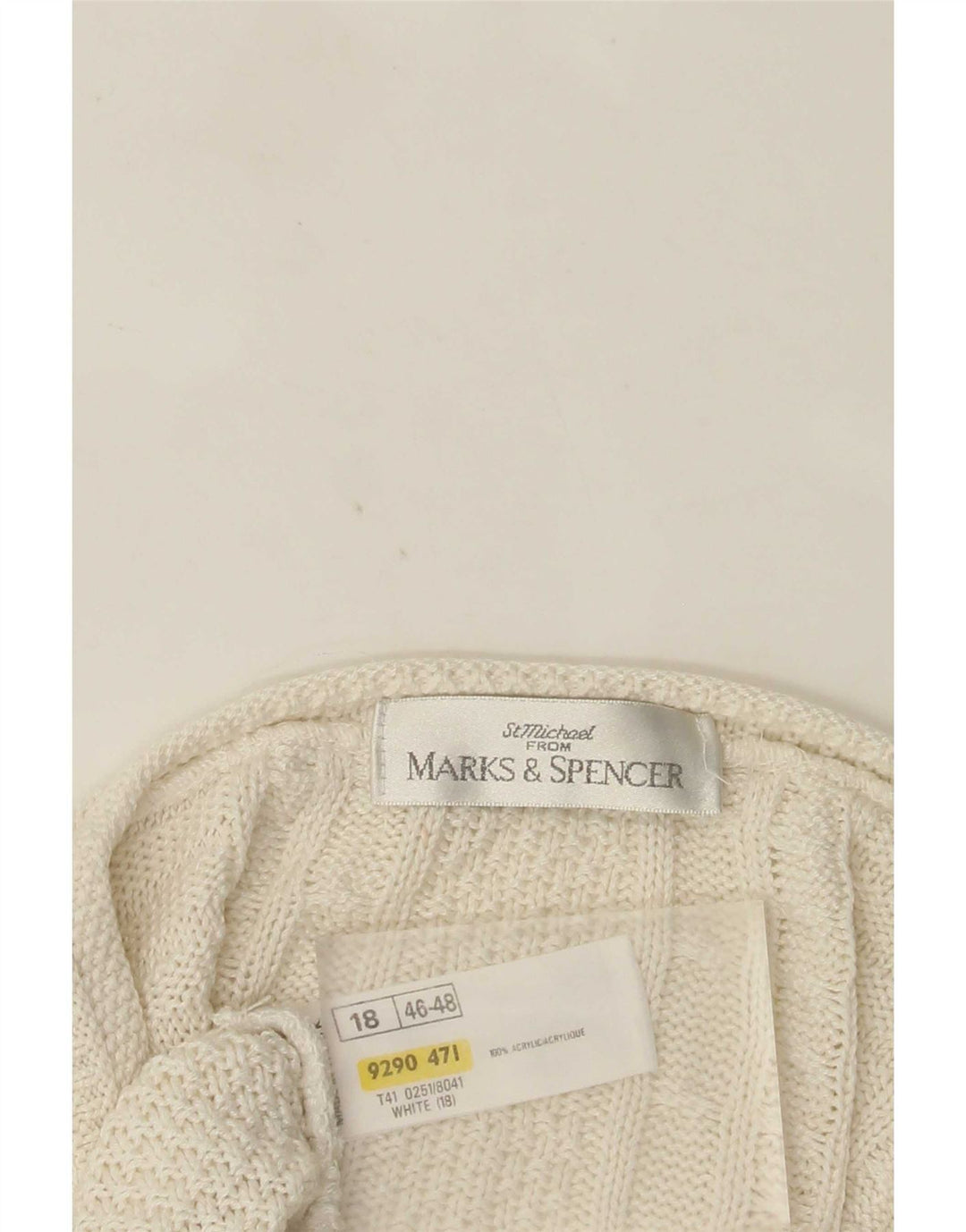 Marks & Spencer Suéter tipo cárdigan extragrande para mujer UK 40 XL Blanco
