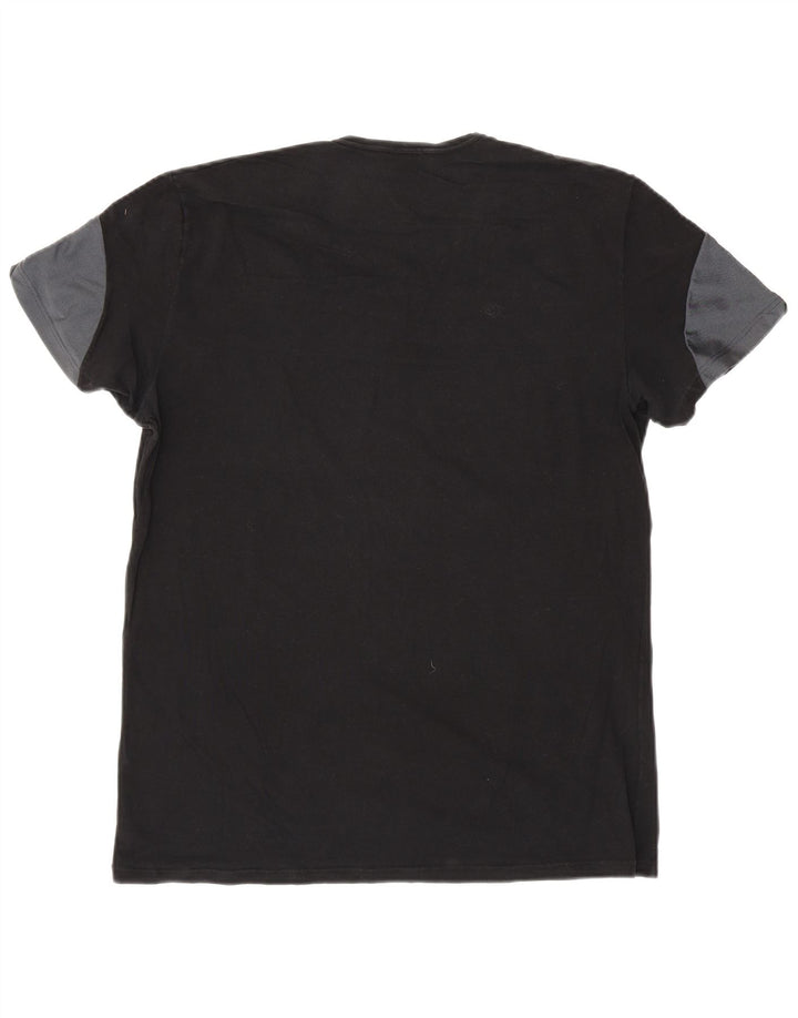 FILA Mens T-Shirt Top XL Black Colourblock