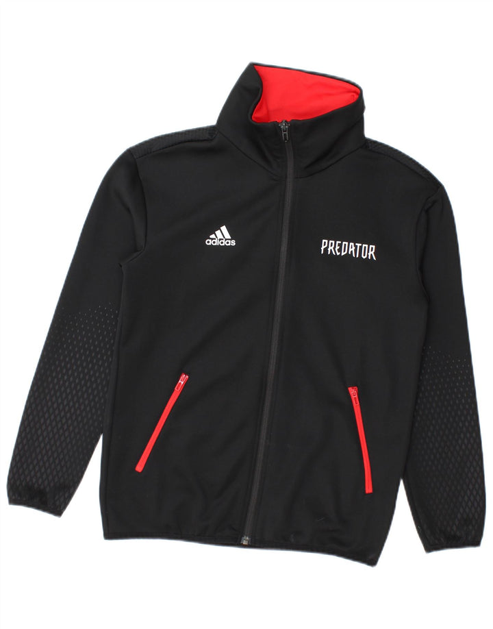 Adidas - Chaqueta de chándal con gráfico Predator para niños, 11-12 años, color negro