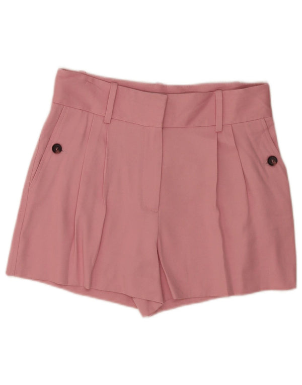 Reiss Pantalones cortos chinos pegados para mujer UK 10 Small W30 Viscosa rosa