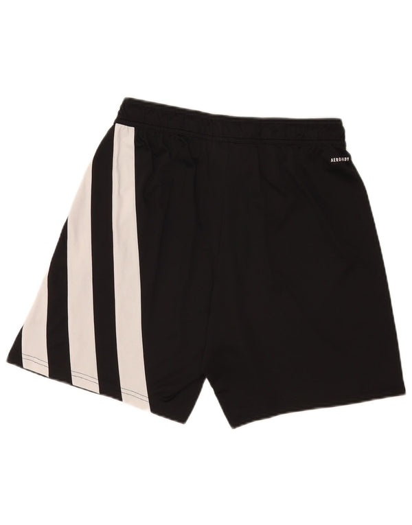 Adidas Pantalones cortos deportivos con gráficos para hombre, deportes de poliéster negro mediano