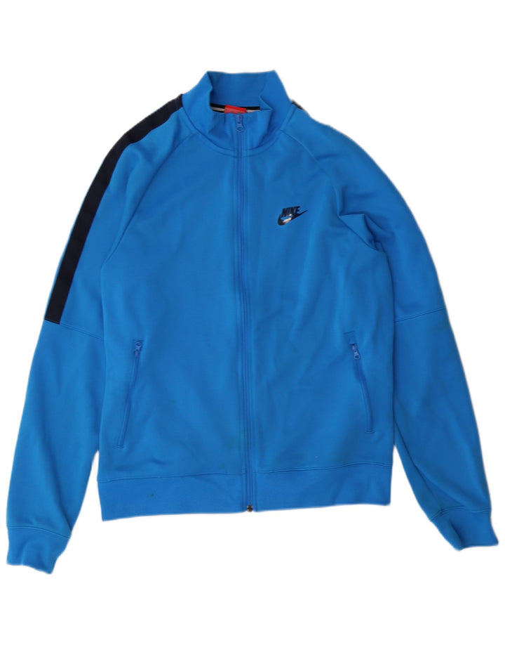 Nike - Chaqueta de chándal para hombre, color azul medio, poliéster