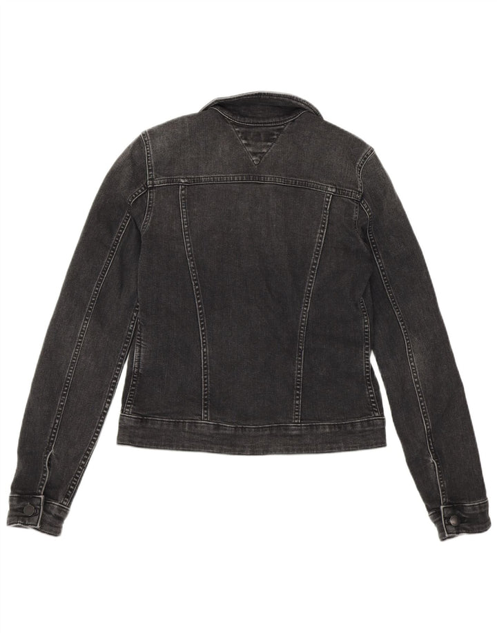 Tommy Hilfiger Chaqueta vaquera corta para mujer US 6 Algodón gris medio