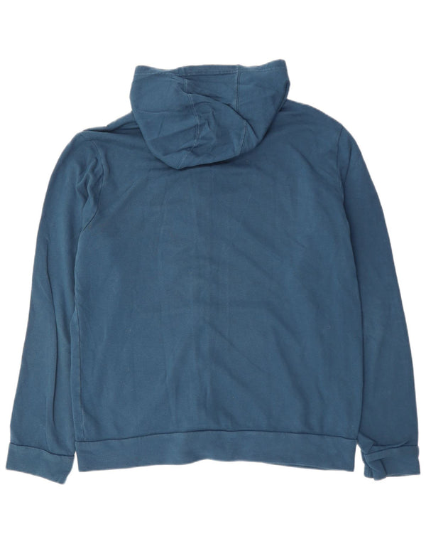 Calvin Klein Suéter con capucha y cremallera gráfica para hombre XL Algodón azul marino