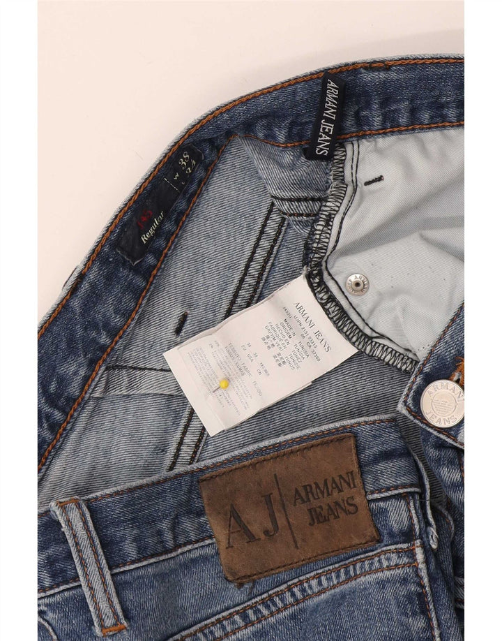 Armani Hombre J45 Vaqueros Rectos Regulares W38 L34 Algodón Azul
