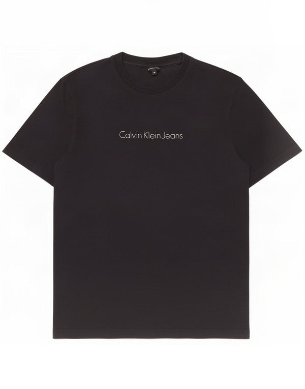 Calvin Klein Jeans Hombre Camiseta Gráfica Top Mediano Negro